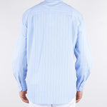 Camicia Celeste Oversize in cotone a righe CA3308 11 I'M BRIAN 