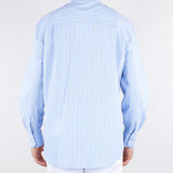 Camicia Celeste Oversize in cotone a righe CA3308 11 I'M BRIAN 