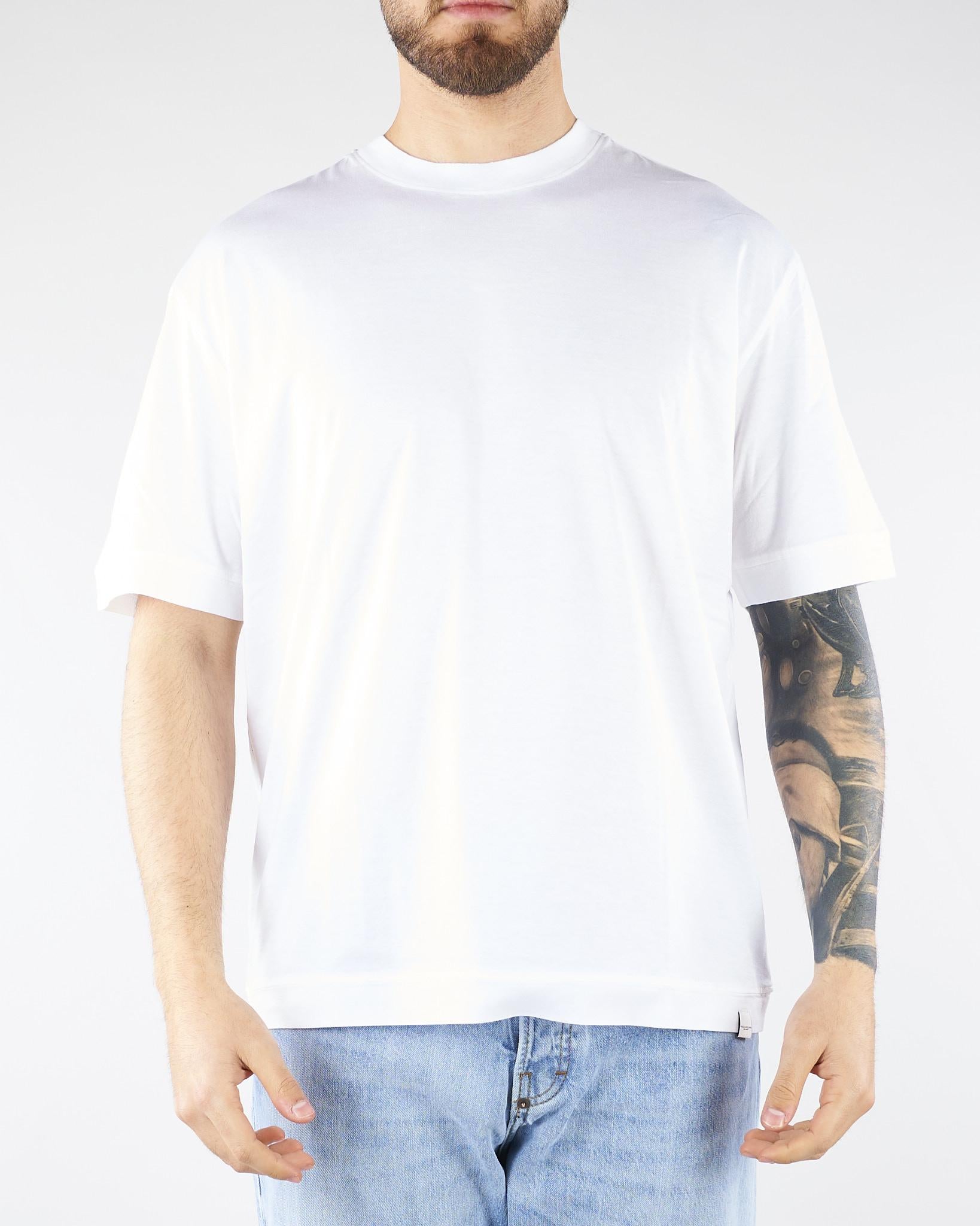T-shirt Bianco in jersey lucido F0134054 1101 PAOLO PECORA 