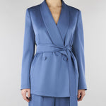 Blazer Avio in satin leggero MSEDOPPIA 8 MAX MARA STUDIO 