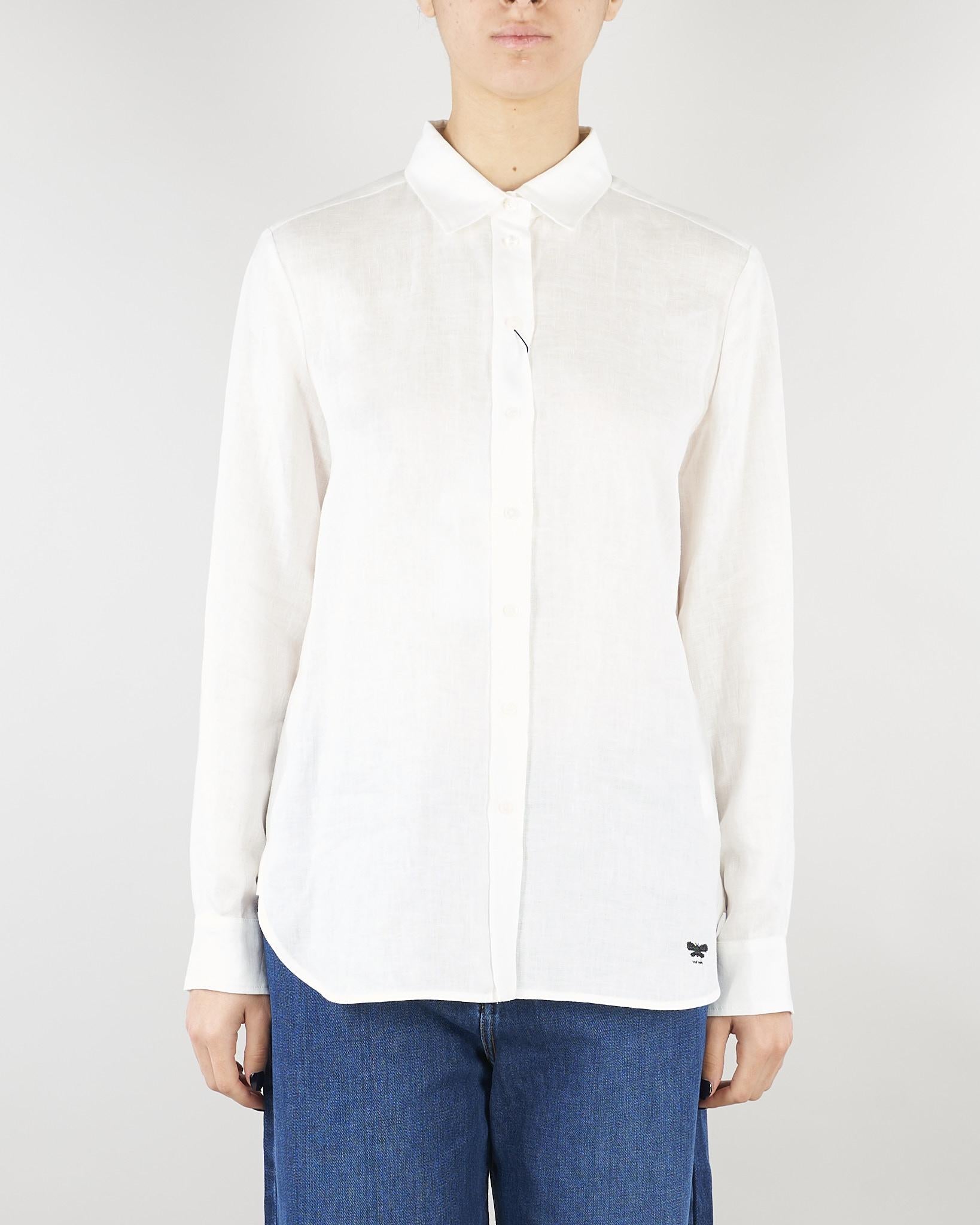 Camicia Bianco in tela di lino WKDWERNER 1 MAX MARA WEEKEND 