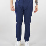 Pantalone Max Blu in fresco lana con elastico e pences GC1PSS266896 E003 GOLDEN CRAFT 