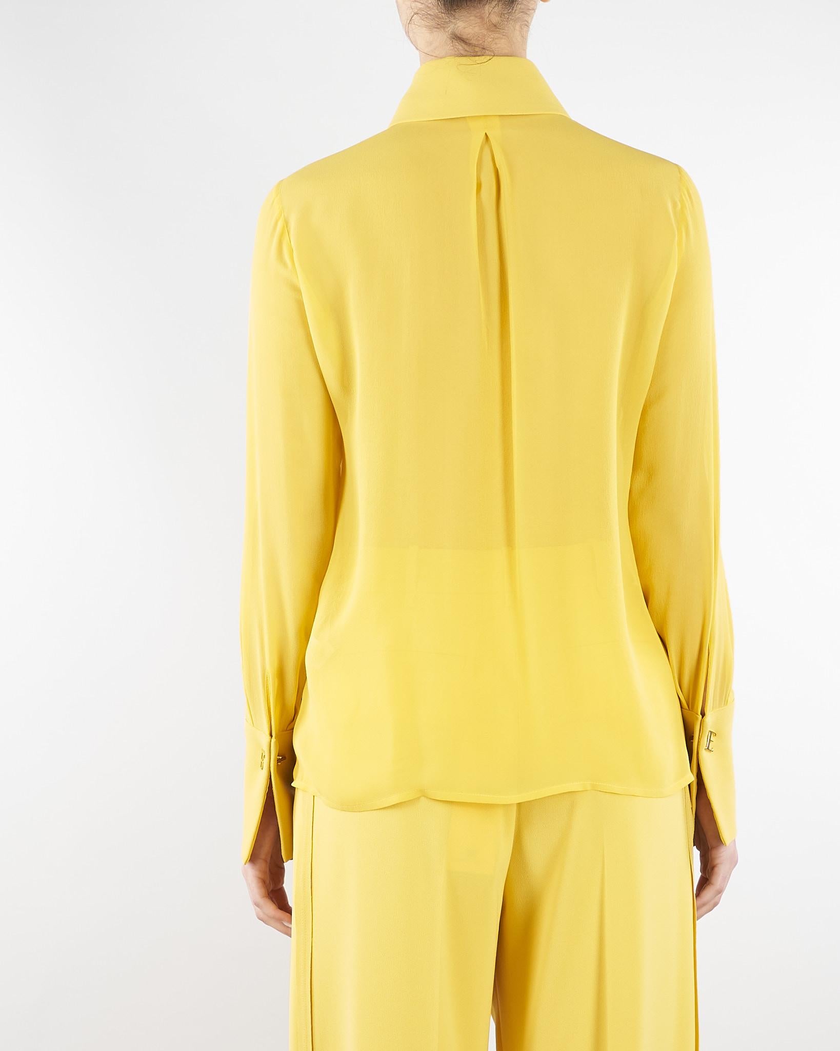 Camicia Sun in georgette e crêpe con fusciacca CA14861E2 EV6 ELISABETTA FRANCHI 