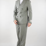 Abito Verde gessato doppiopetto 27NZ112767270 50 CORNELIANI 