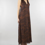 Abito Marrone in chiffon di seta stampato MSTSALICE 2 MAX MARA STUDIO 