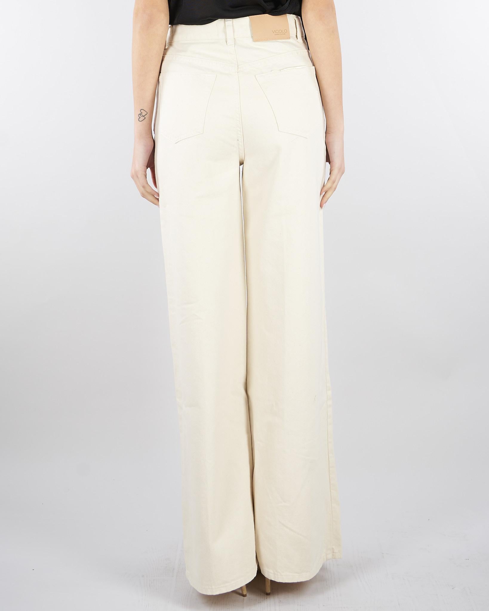 Jeans Vaniglia in bull di cotone DAB5078 5 VICOLO 