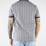 Polo Grigio dal taglio classico in jacquard con monogramma DH1417 41I LACOSTE 