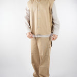 Gilet Beige in cotone Oversize CA3654 45 I'M BRIAN 