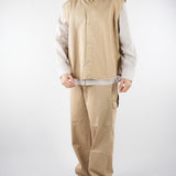 Gilet Beige in cotone Oversize CA3654 45 I'M BRIAN 