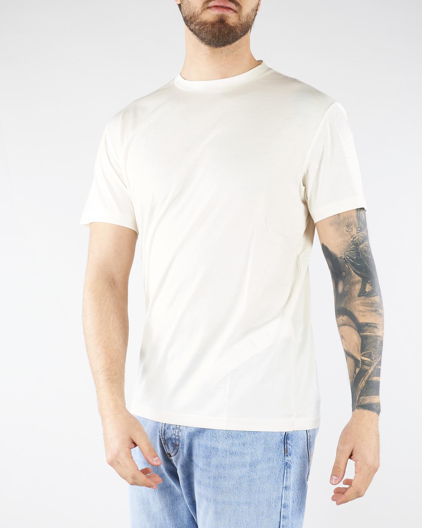 T-shirt Bianco in jersey di cotone 4030M001263210 01 MANUEL RITZ 