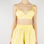 Top Giallo con strass all over NS229 38 NO SECRETS 