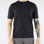 T-shirt Nero in cotone Supima DK17103 99 DIKTAT 