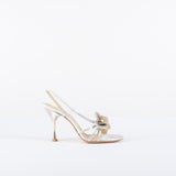 Sandali Argento con accessorio sul davanti