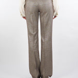 Pantaloni flare Marrone in misto lana con lurex TT2161 12864 TWIN SET 