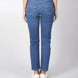 Jeans con losanghe all-over