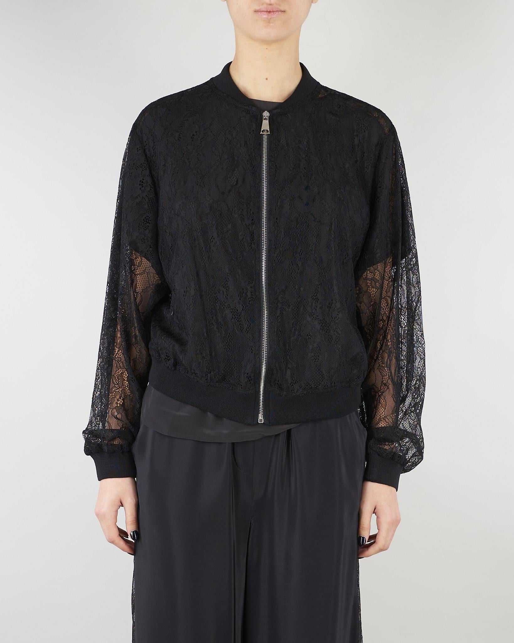 Bomber Nero in pizzo SP5LE049 0001 ICONA 