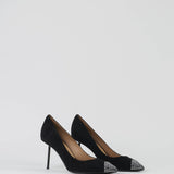 Decollette in camoscio con punta in strass WO Milano