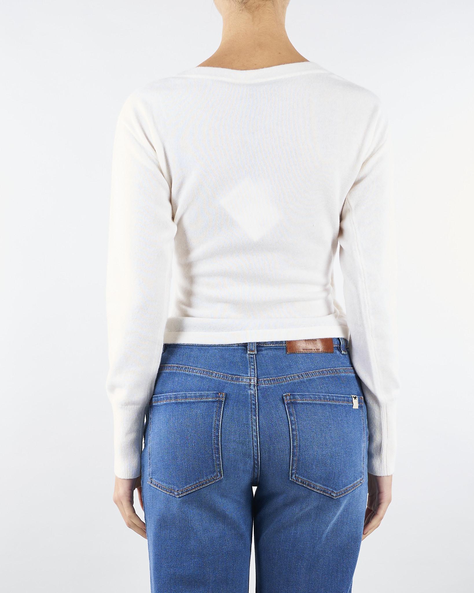 Maglia Milk in misto cachemire con bottoni gioiello MK32S57E2 DZ9 ELISABETTA FRANCHI 