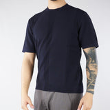Maglia jacquard Blu in cotone lavorato A028F300 6685 PAOLO PECORA 