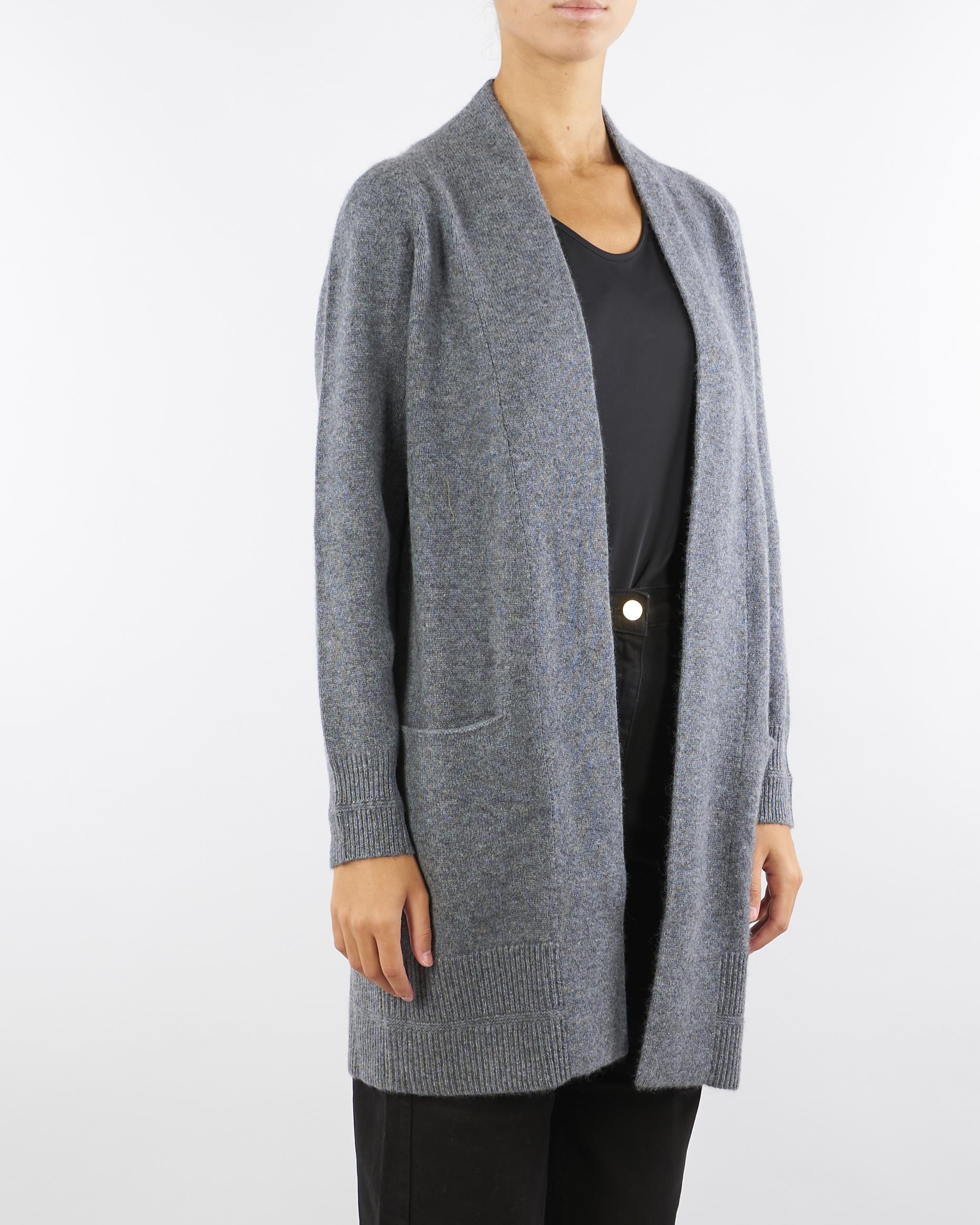 Cardigan Grigio in misto lana e cashmere Caulonia CAULONIA 742 NENETTE 