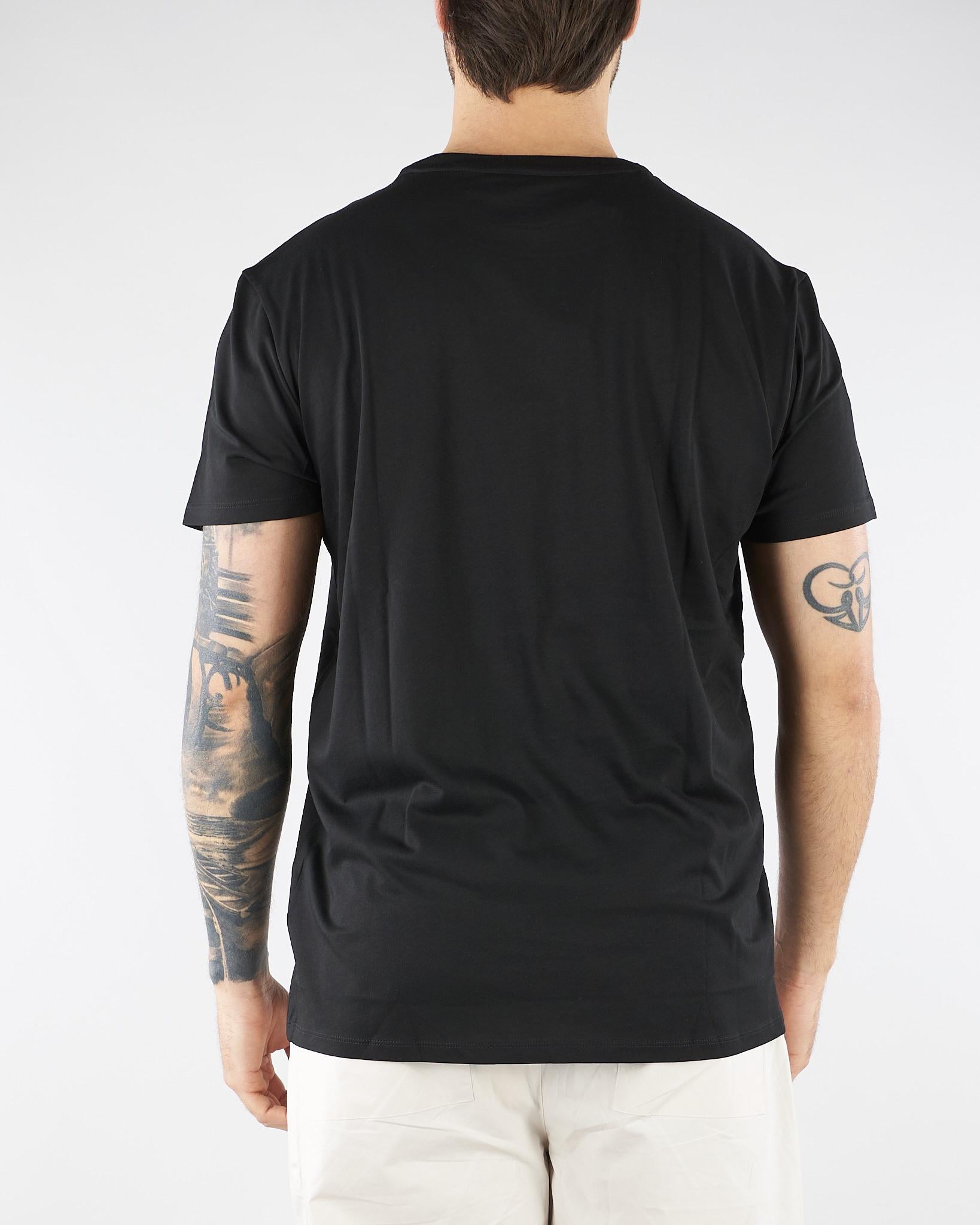 T-shirt Nero in cotone Pima TH6709 031 LACOSTE 