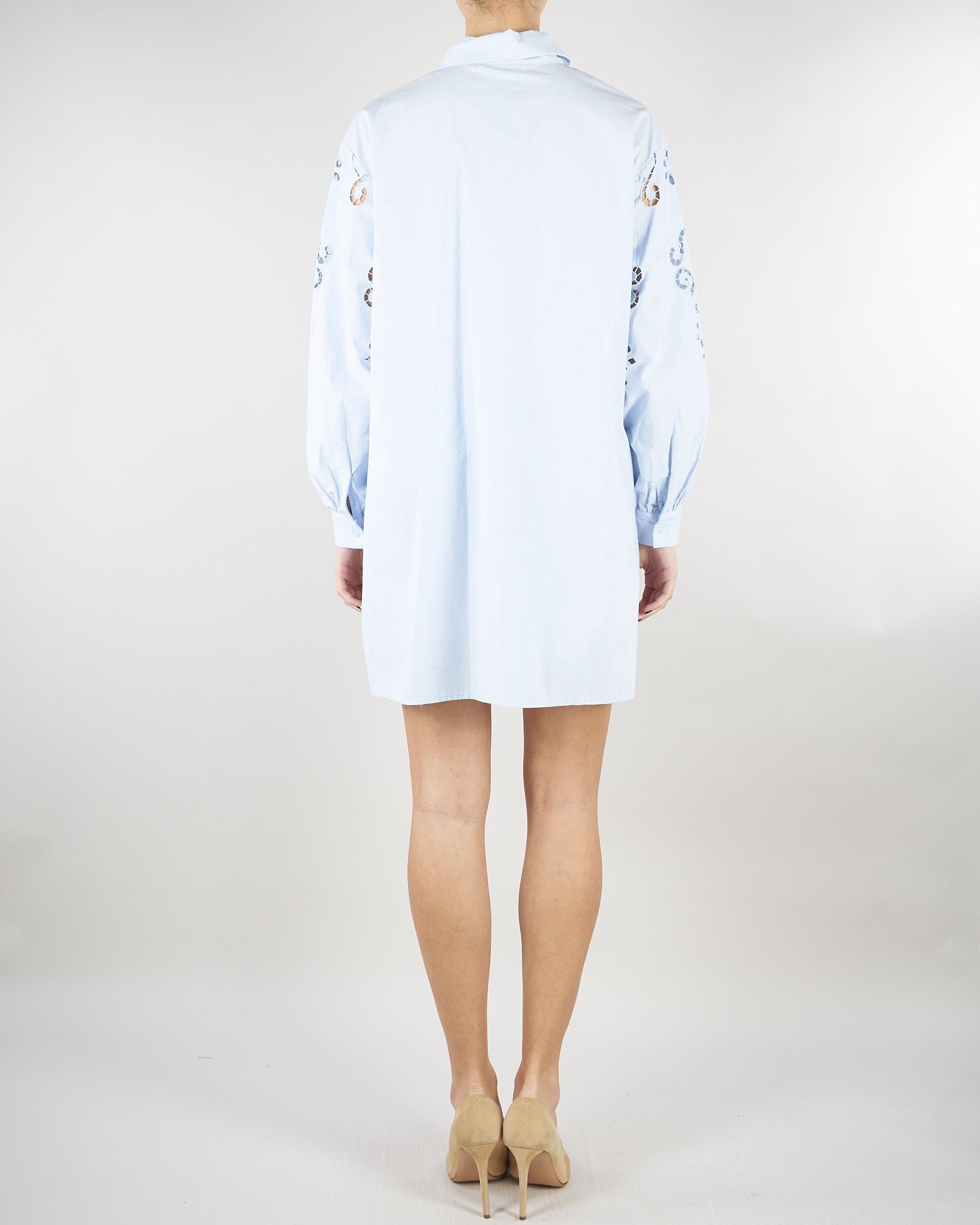 Abito Celeste con ricamo Ajour NS232 40 NO SECRETS 