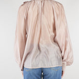 Camicia Cipria in organza con fiocco TAB0210 14 VICOLO 