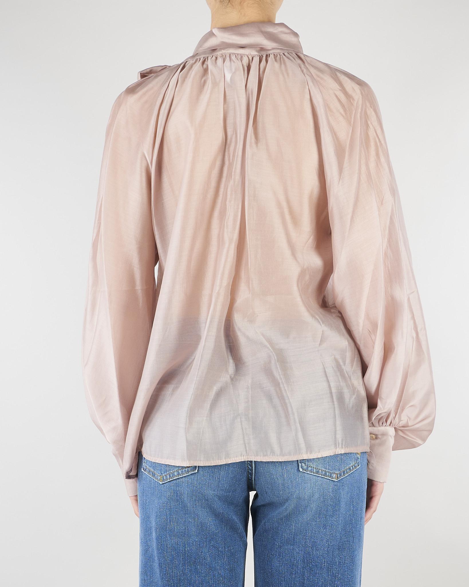 Camicia Cipria in organza con fiocco TAB0210 14 VICOLO 