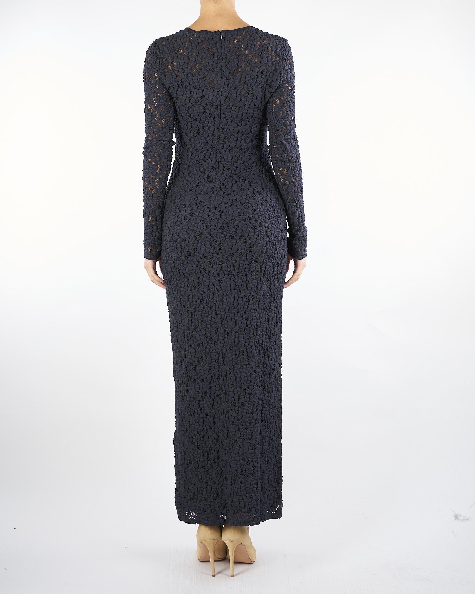 Abito Blu aderente in pizzo cloqué SARTA 1 MAX MARA STUDIO 