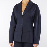 Giacca Blu gessata a tre bottoni TF0142 89 VICOLO 