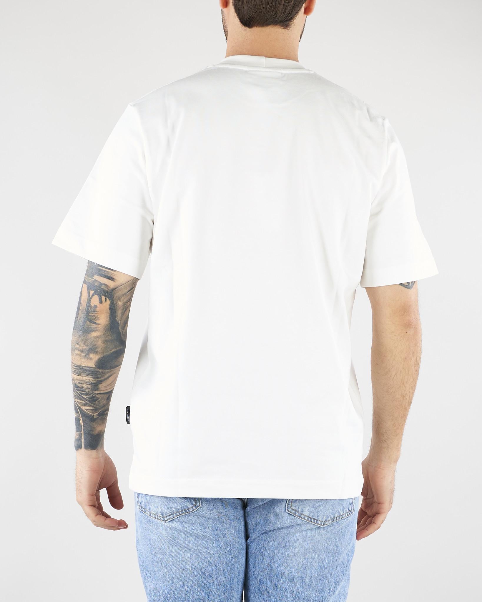 T-shirt Bianco in cotone pesante Relaxed fit XM4261 1 YES LONDON 