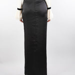 Gonna Nero in raso con dettaglio gioiello GO14657E2 110 ELISABETTA FRANCHI 