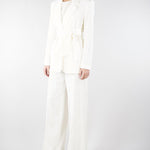 Giacca blazer Bianco ricamata con cintura TE2020 381 TWIN SET 