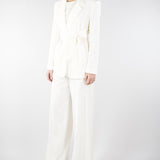 Giacca blazer Bianco ricamata con cintura TE2020 381 TWIN SET 