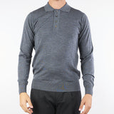 Maglia Polo Grigio in lana merinos extrafine A010F001 8995 PAOLO PECORA 