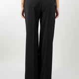 Pantalone palazzo in tela di lana Max Mara Weekend
