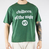 T-shirt Boxy Verde con stampa HTEM321302 413 ACUPUNCTURE 
