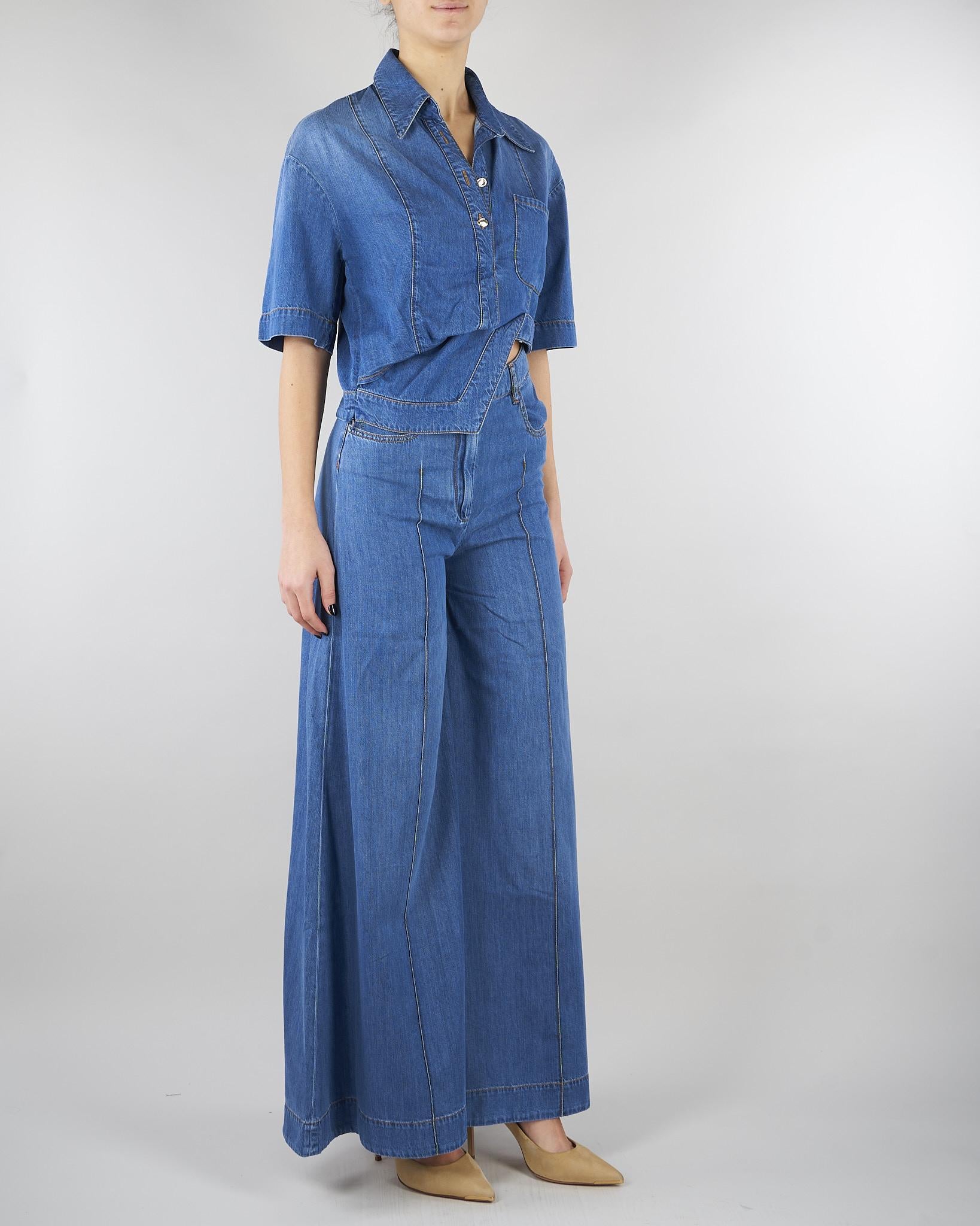 Camicia in Denim crop CAT0101C0400007 V0765 SIMONA CORSELLINI 