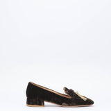 Pumps in velluto con nappine gold Francesco Sacco