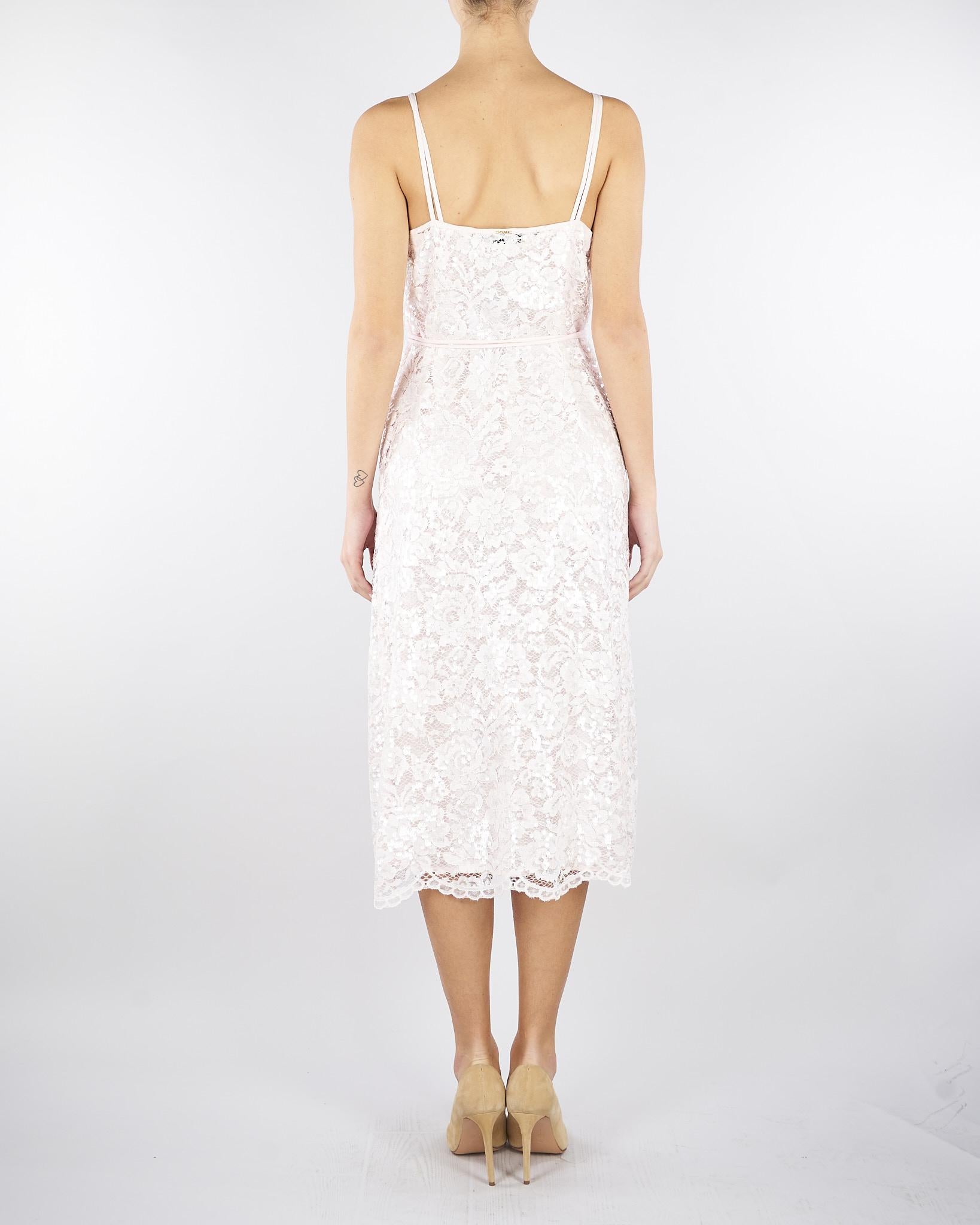 Abito Rosa longuette in pizzo con paillettes TP2630 570 TWIN SET 