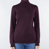 Maglia Merlot in lana con micro-logo jacquard MK23S56E2 EA4 ELISABETTA FRANCHI 