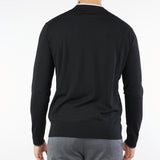 Maglia Nero in alna merinos con profili a contrasto A004F001 9000 PAOLO PECORA 