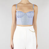 Top Oxford in taffettà di nylon a righe TO05362E2 019 ELISABETTA FRANCHI 