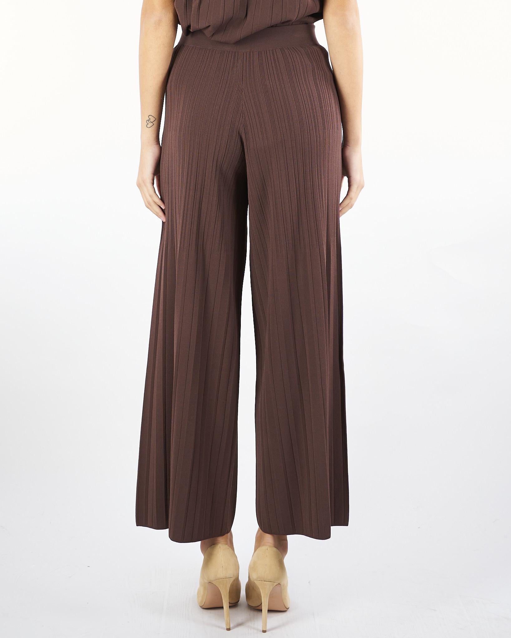 Pantalone Marrone in filato di viscosa SUPERBO 5 MAX MARA WEEKEND 