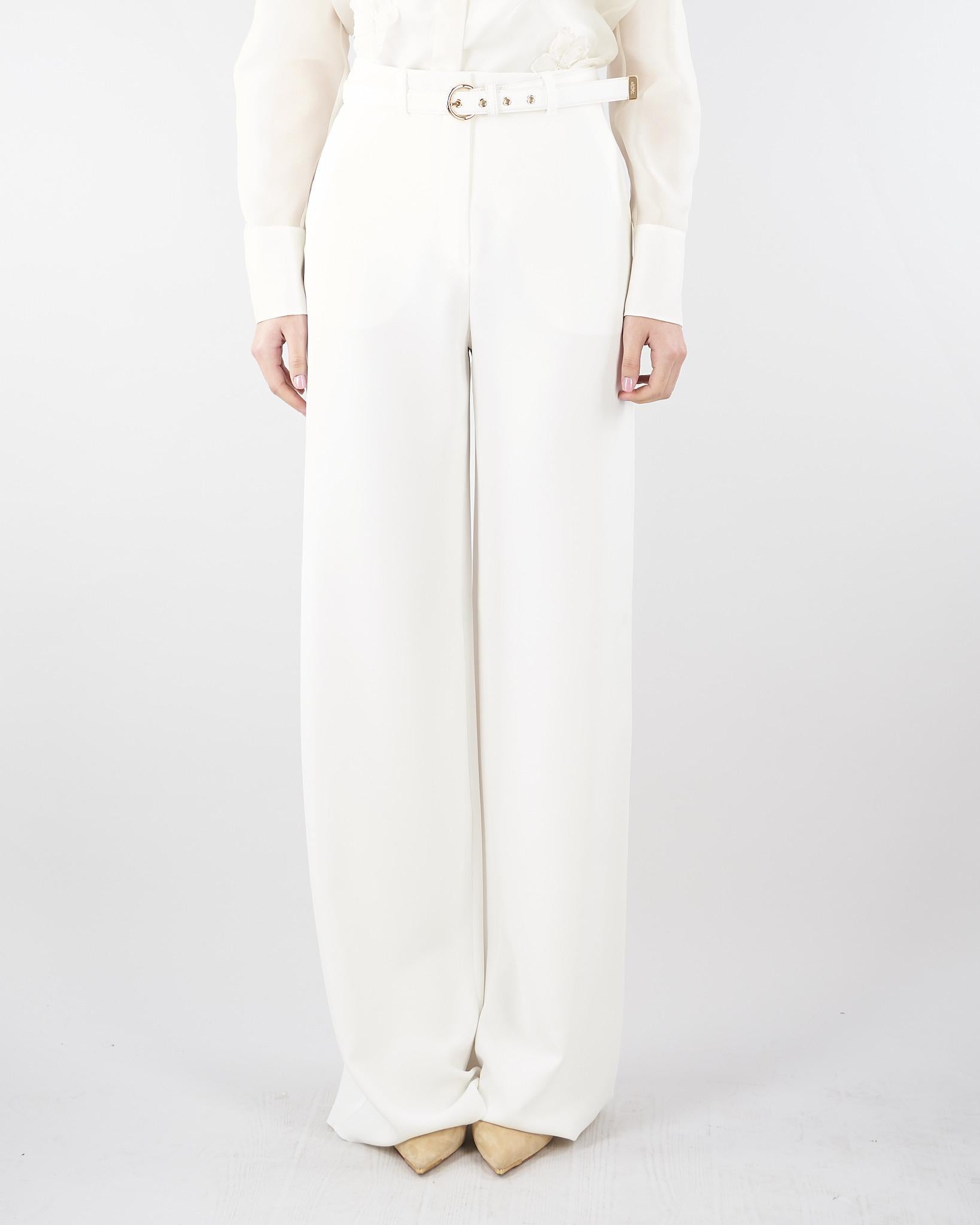 Pantalone Avorio in cady MSTAMICO 9 MAX MARA STUDIO 