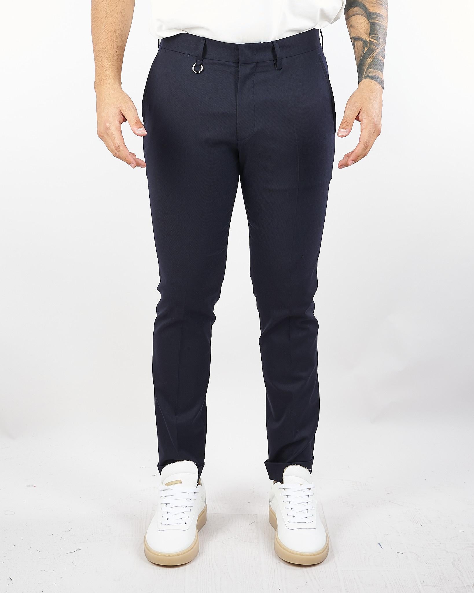 Pantalone Roxy Blu in fresco lana GC1PFW25266842 E044 GOLDEN CRAFT 