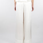 Pantalone Bianco in satin con elastico in vita SS260046 1 ELEH 