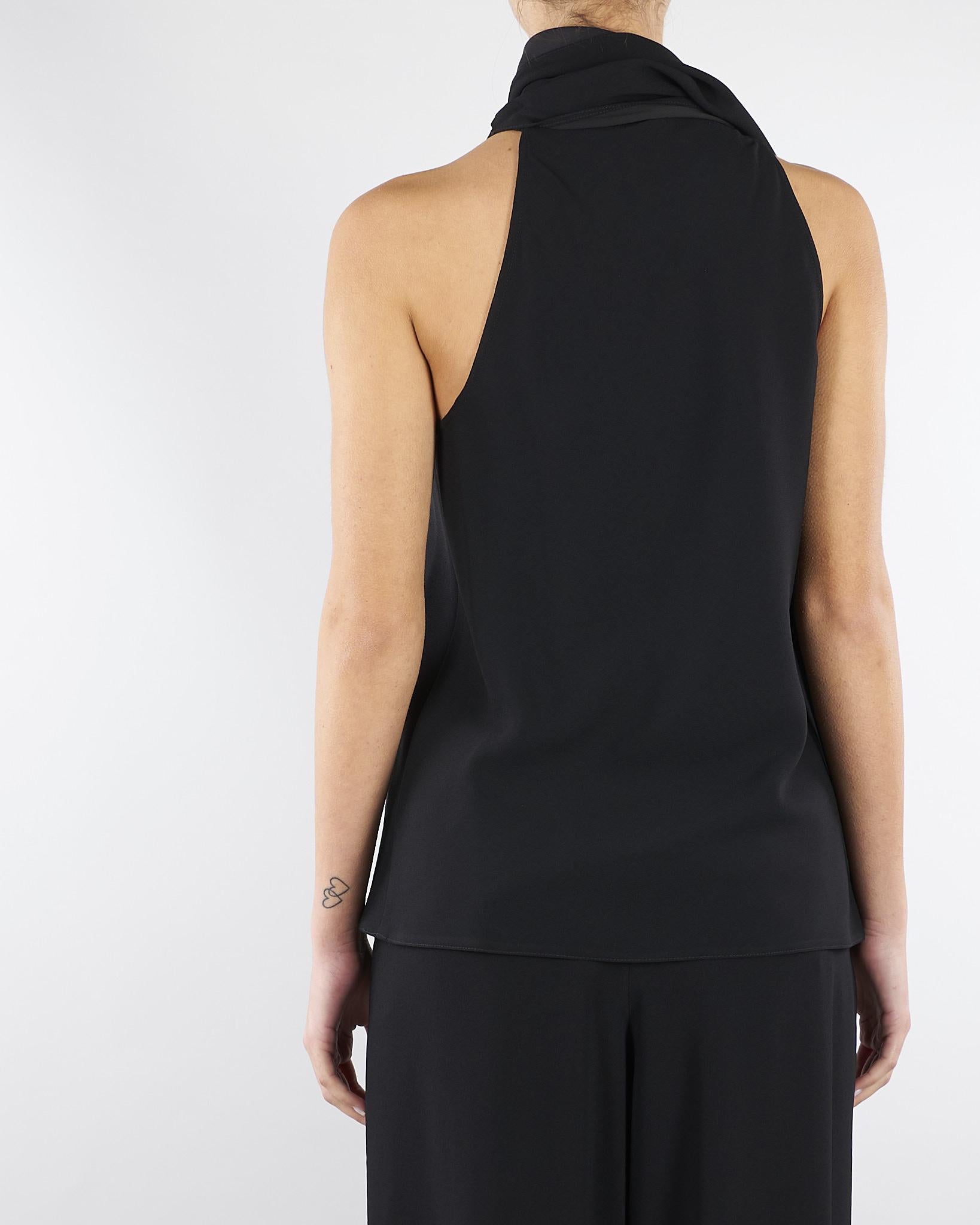 Top all'americana Nero in envers satin MLTDALMATA 2 MARELLA 