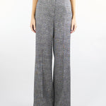 Pantalone Bianco-Nero microfantasia con paillettes ACTPA024PA3020 00 ACTUALEE 