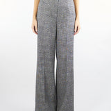 Pantalone Bianco-Nero microfantasia con paillettes ACTPA024PA3020 00 ACTUALEE 